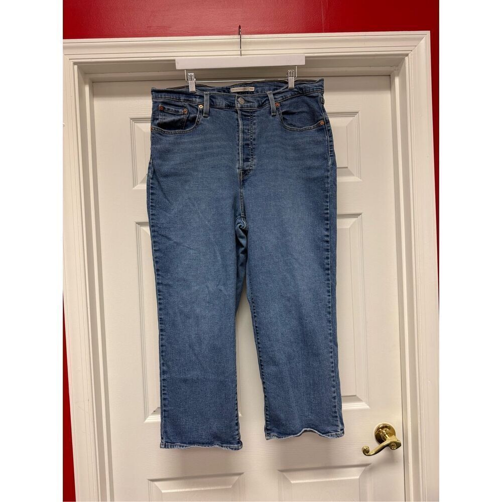Levi’s Ribcage Straight Ankle Jeans sz 18W EUC